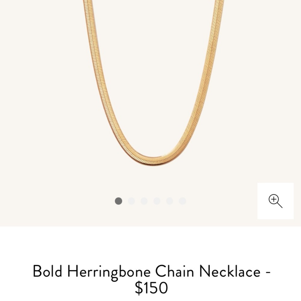 Mejuri 16” Bold Herringbone Chain Necklace